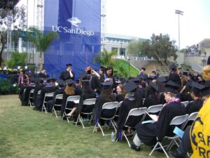 Nearly a thousand graduates await the magic moment atEarl Warren College of the University