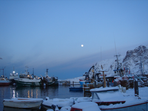 The moon in Greenland