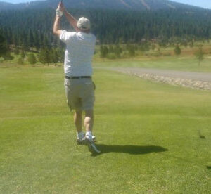Northstar at Tahoe Golf Course with NorthstarResort's ski trails in the distance