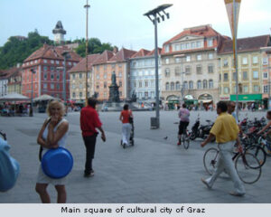Main Square of cultural city of Graz