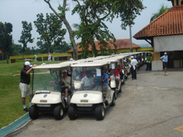 Line of Golf Carts