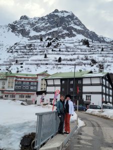 Zürs, Austria with avalanche barriers