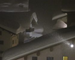 Snow falls over the Austrian Arlberg Austria