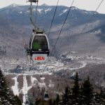 Loon Gondola nears summit of Loon Peak with valley in background Loon Gondola Near Summit