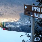 Snowboarder rides North Peak section of Loon Mt Loon Mountain Snowboarder