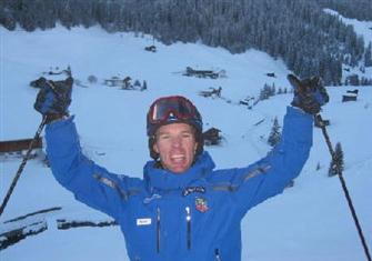 Celebrating on Skis