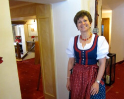 Hotel Staff in Color Austrian traditional dress greats visitors Austria