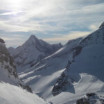 On top of the
Hintertux Glacier
looking south into Italy On top of the Hintertux Glacier