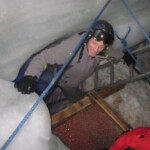 Exiting the Ice
Cave atop
the Hintertux Glacier Exiting the Ice Cave